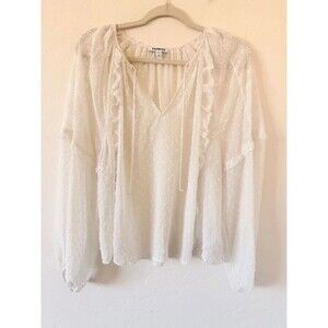 Express Boho Flowy Balloon Sleeve Blouse Size L